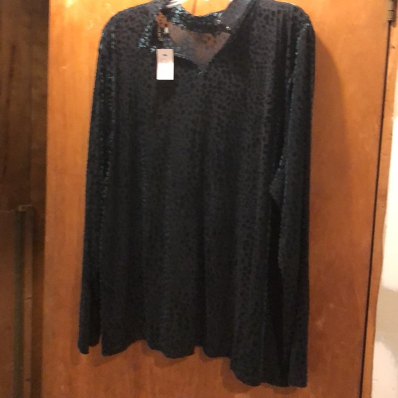 Iridescent green long sleeved shirt - Picture 2 of 7